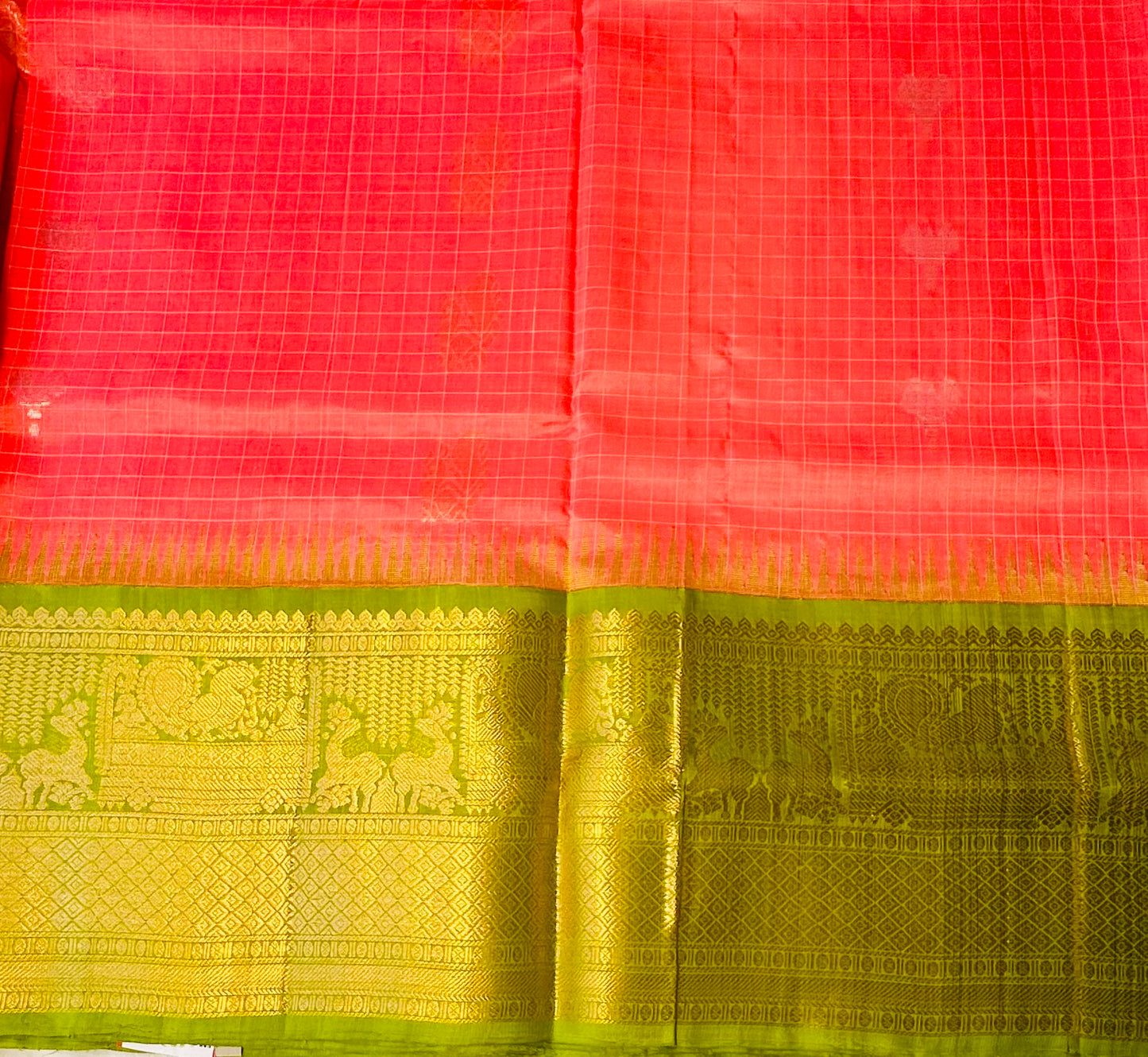ONION PINK PURE  GADWAL SILK