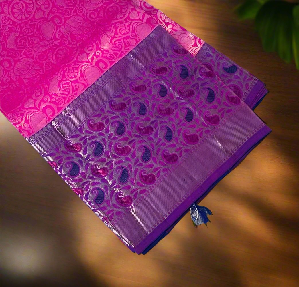 RANI PINK PURE GADWAL SILK
