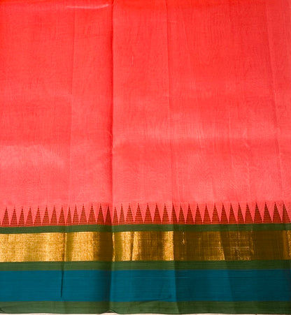 PEACH PINK PURE SILK COTTON