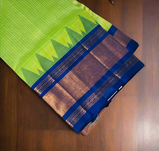PISTA GREEN PURE SILK COTTON