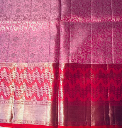 BABY PINK KANJIVARAM SILK