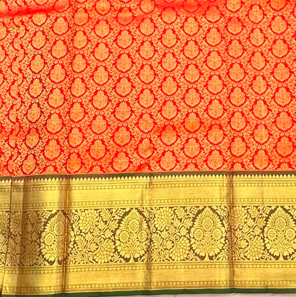 RED WITH GREEN KANJIVARAM BRIDAL