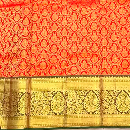 RED WITH GREEN KANJIVARAM BRIDAL