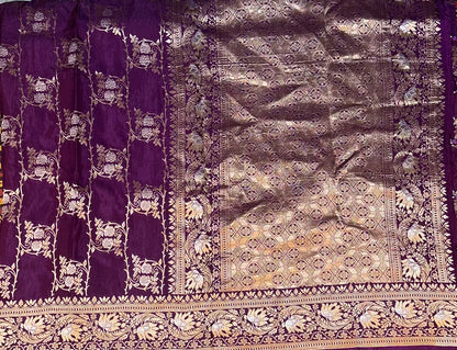 DARK PURPLE BANARAS CRAPE