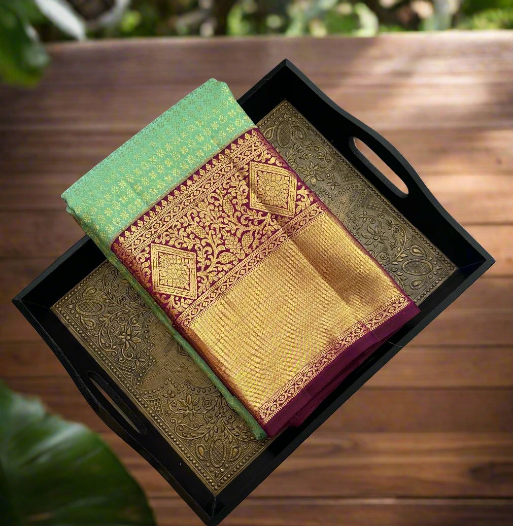 SEA GREEN KANJIVARAM SILK
