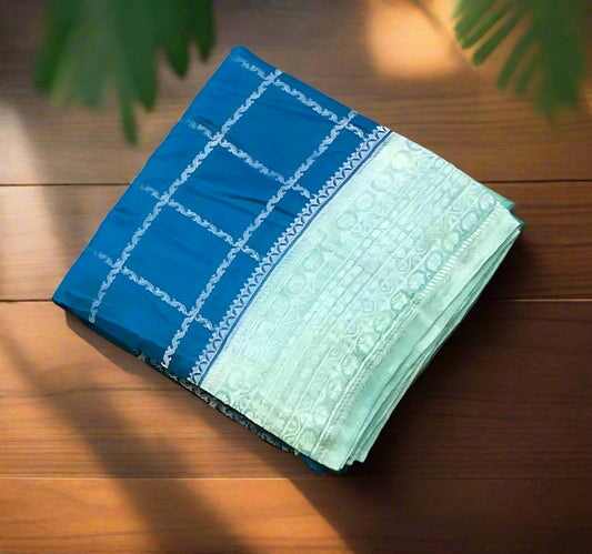 ROYAL BLUE BANARAS CRAPE