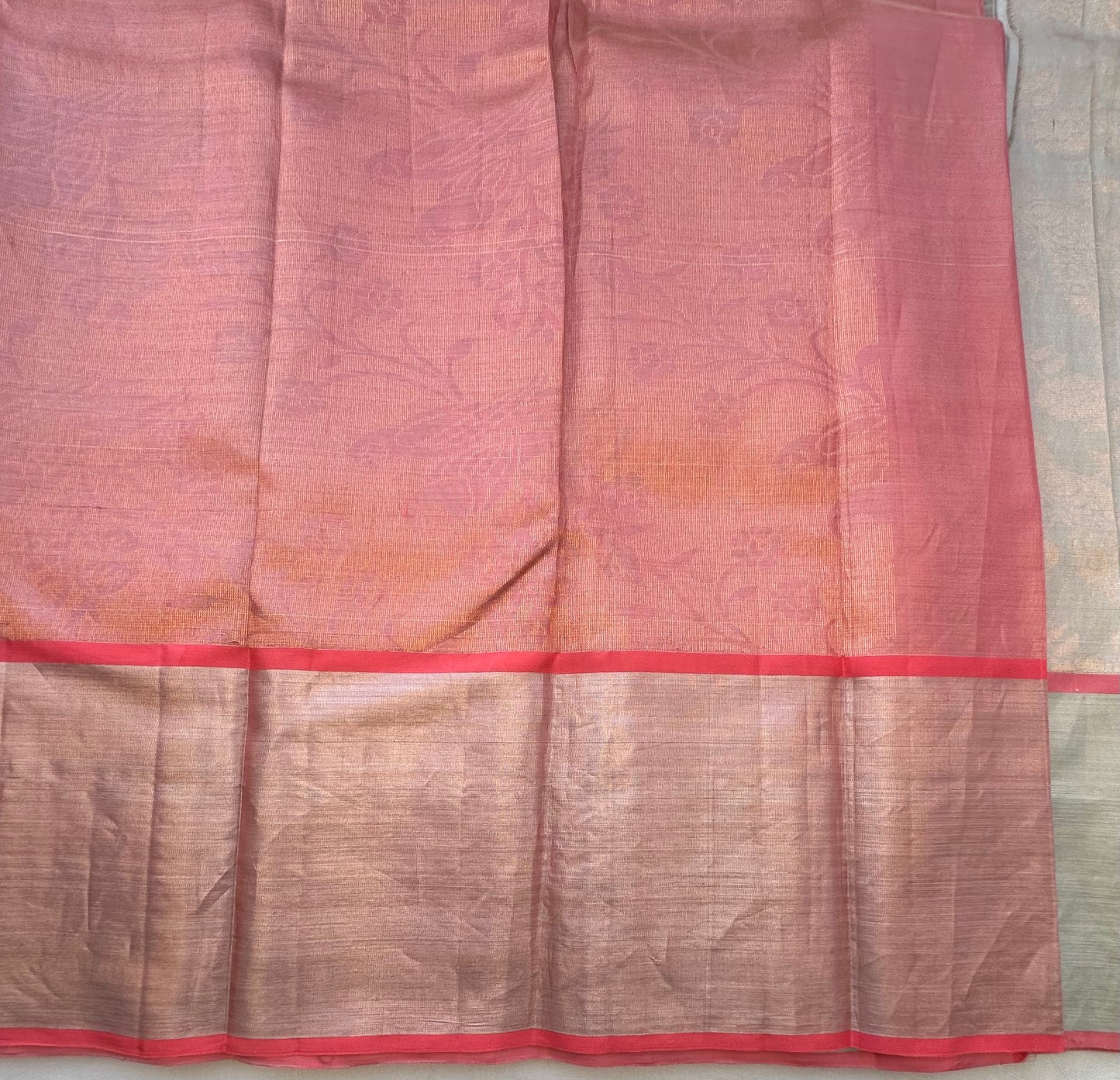 SILVER WITH PEACH KANJIVARAM