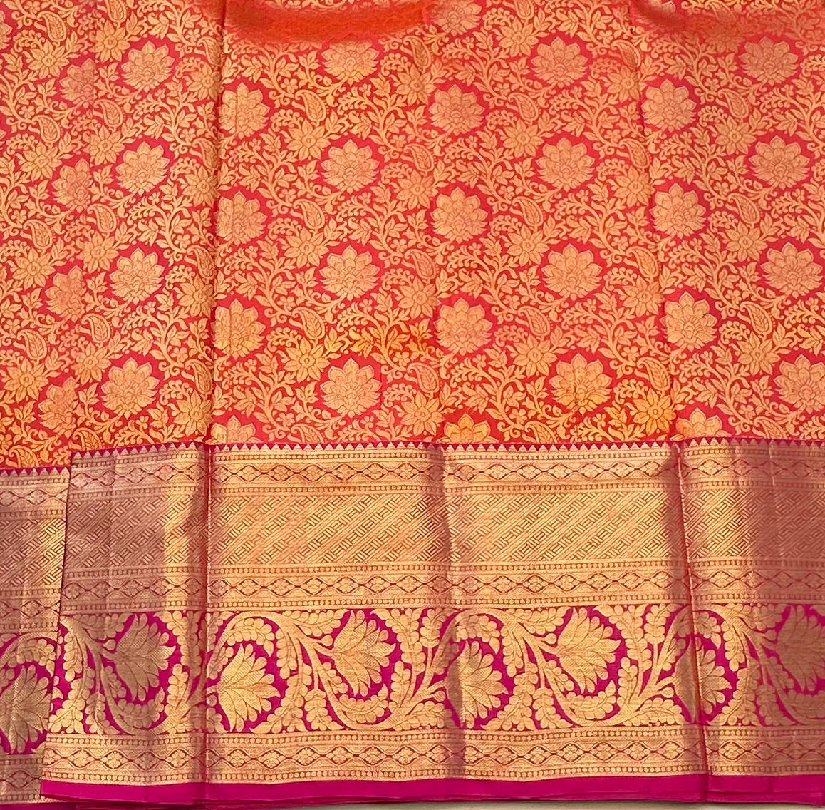 ORANGE KANJIVARAM PURE SILK PREMIUM