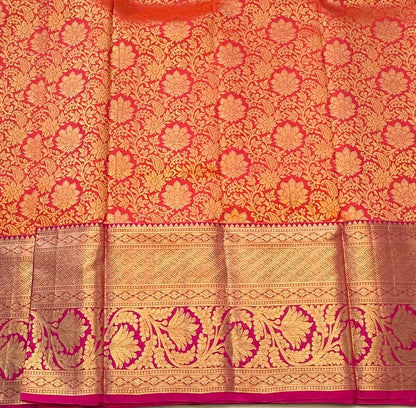ORANGE KANJIVARAM PURE SILK PREMIUM