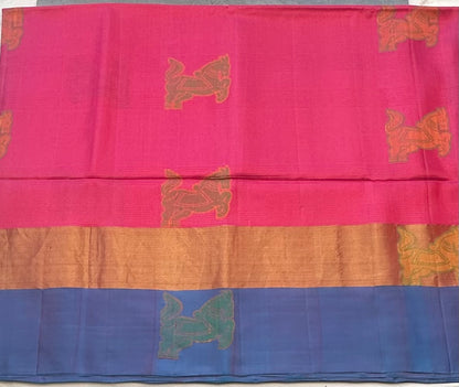 ONION PINK KANJIVARAM SOFT SILKS